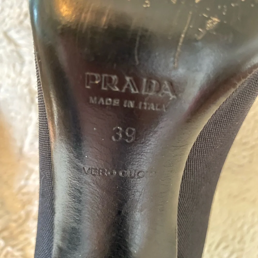 Vintage Prada Pointy Toe Black Heels with Buckle - Picture 11 of 11